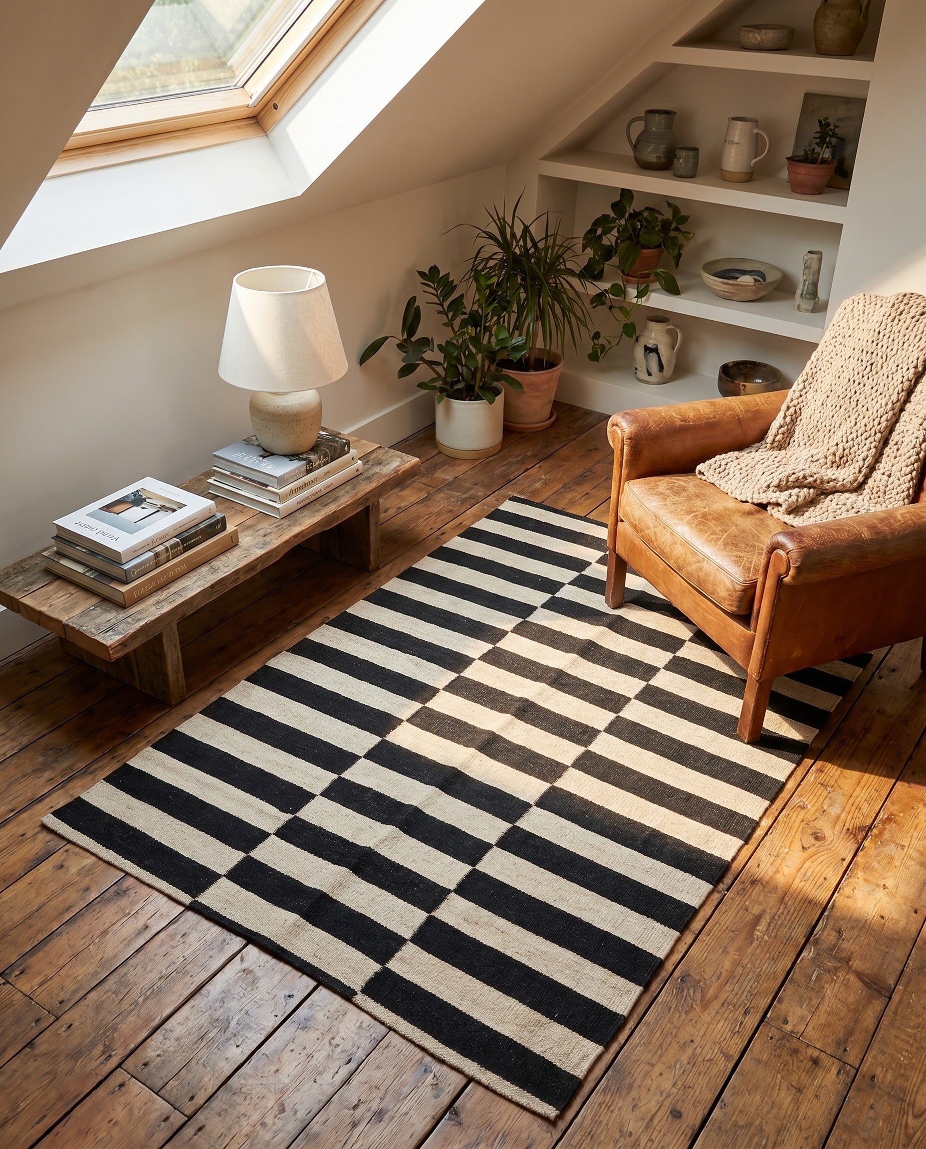 3' 5 x 4' 7 Hand Woven Kilim Modern Wool Rug