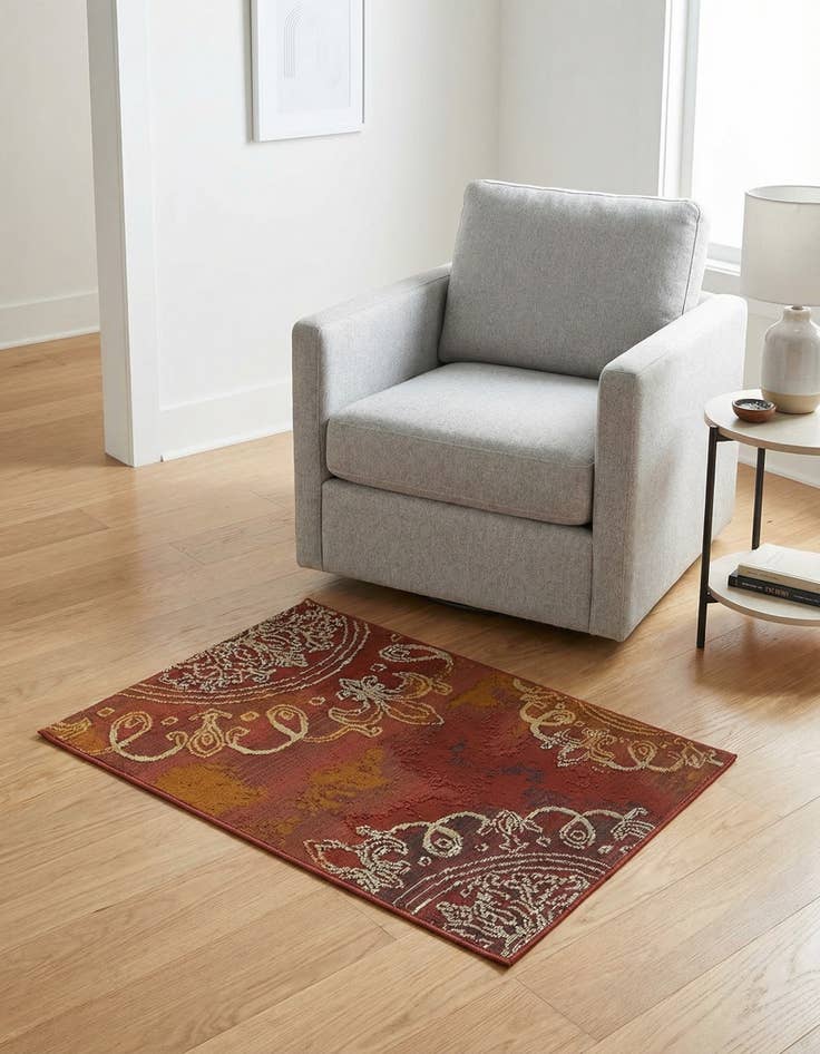 Detail image of 2' 2 x 3' Easy-Clean Modern Indoor / Outdoor Rug