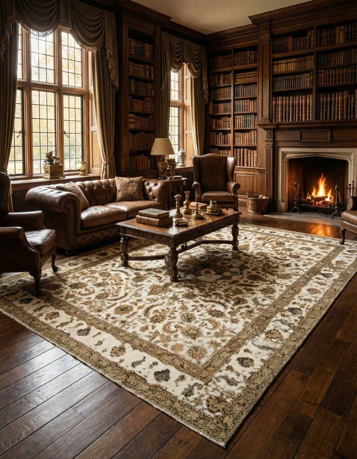 Detail image of 9' 9 x 12' 8 Hand Knotted Vintage Royal Persian Wool Rug