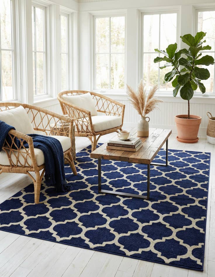 Detail image of 7' 10 x 10' Lattice Rug