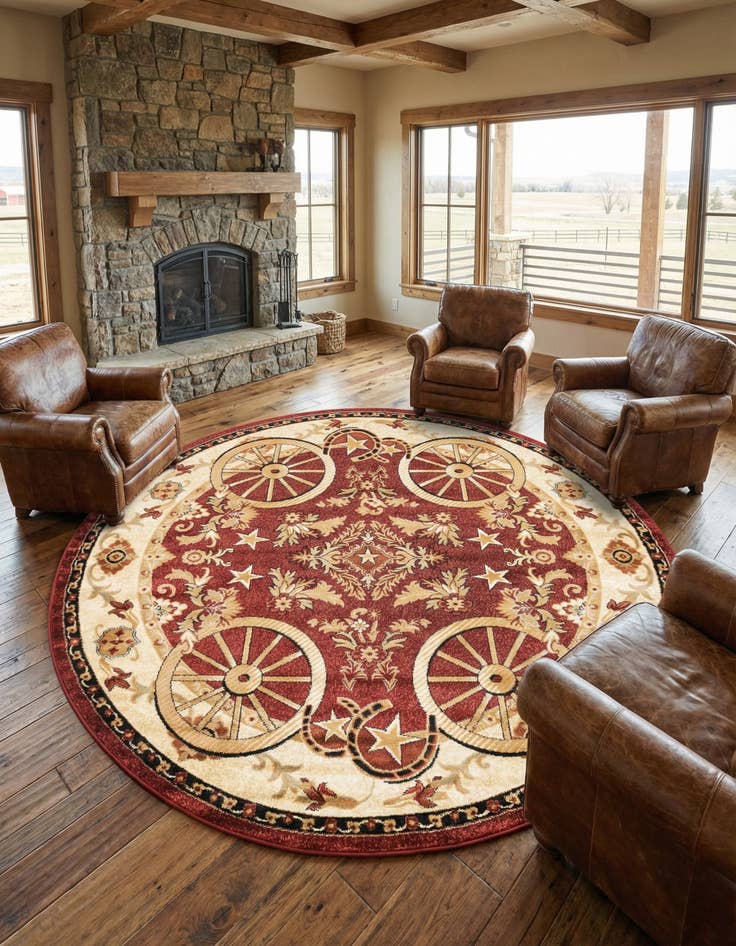 Detail image of 7' 10 x 7' 10 Pioneer Round Rug