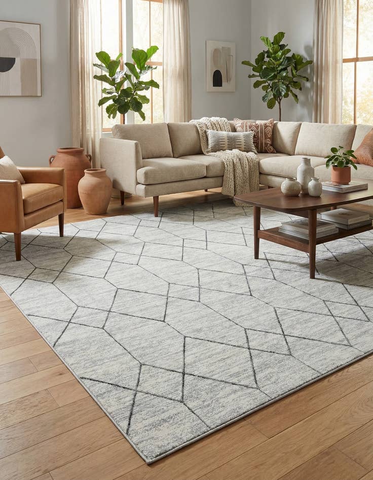 Detail image of 8' x 10' Lattice Trellis Rug