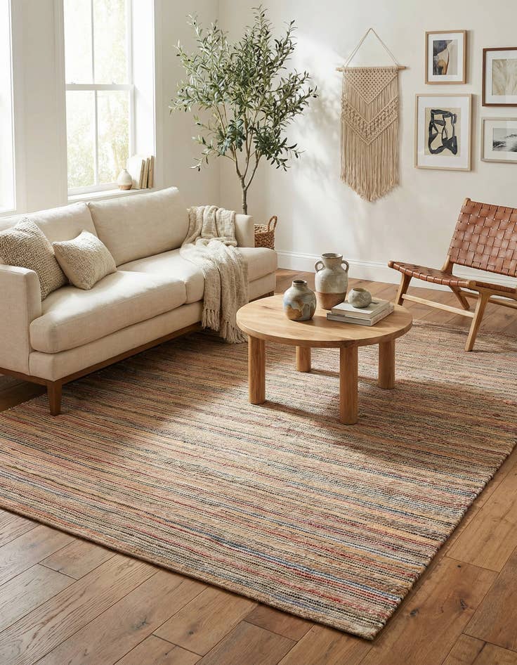 Detail image of 7' 10 x 10'  Hand Woven Chunky Jute Rug