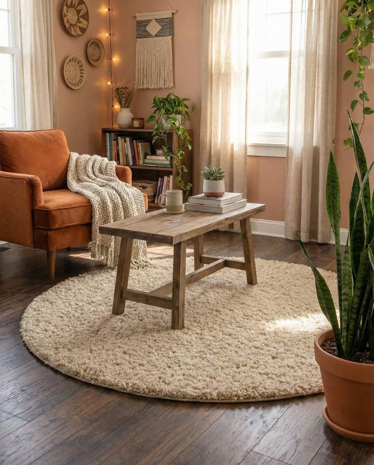 Detail image of 5' 3 x 5' 3 Zermatt Shag Round Rug