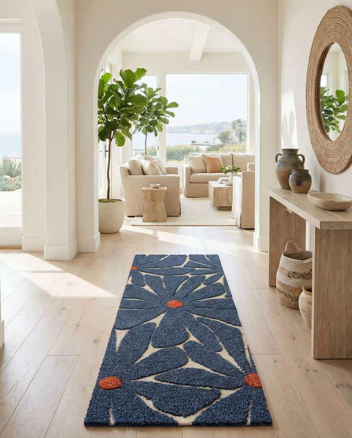 2' x 8' Handtufted Wool Runner Rug