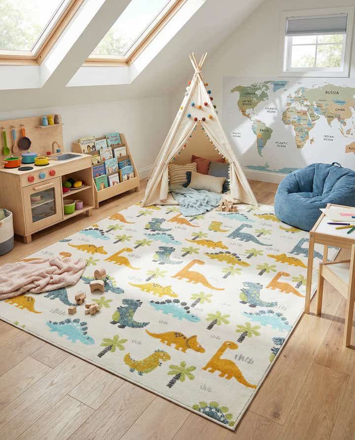 240cm x 305cm Dinosaur Whimsy Kids Tapis