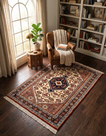 3' 6 x 4' 8 Nasrabad Wool Rug