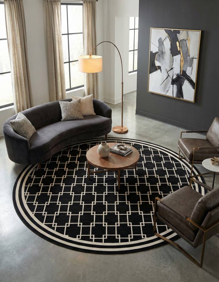 Detail image of Jill Zarin 10' x 10' Metropolitan Uptown Round Rug