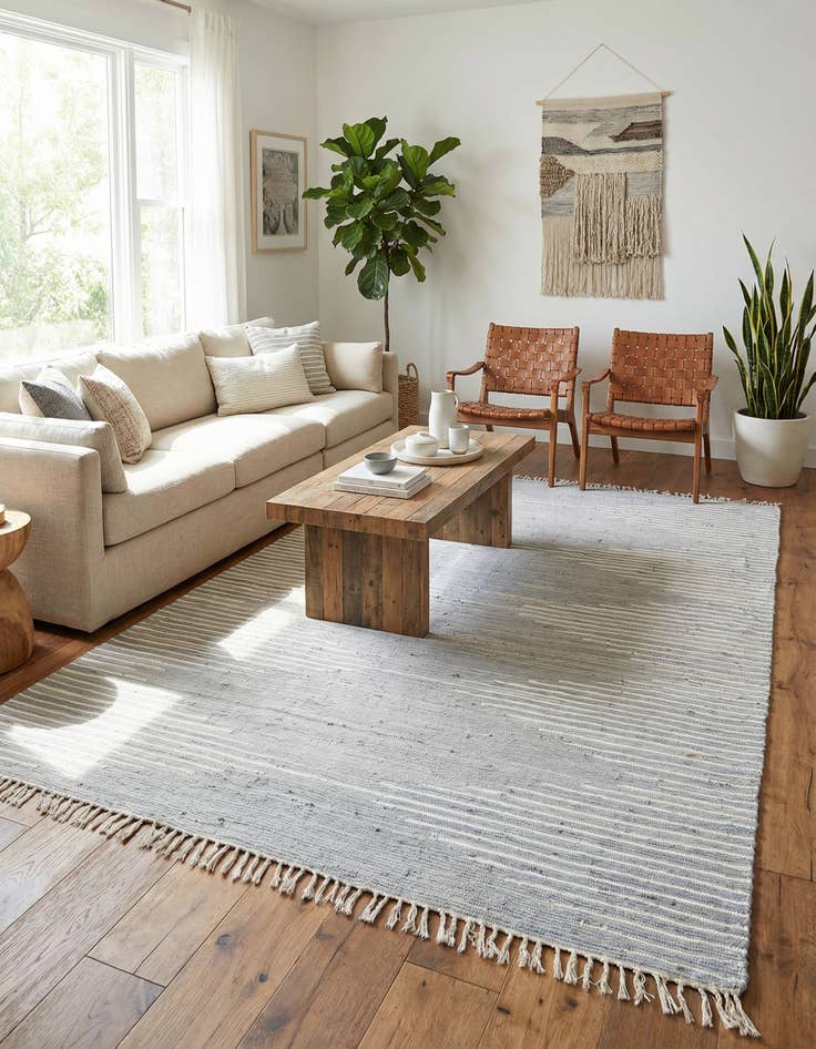 Detail image of 8' x 11' Chindi Cotton Rug