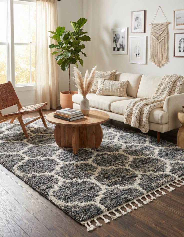 Detail image of 5' x 8' Athena Shag Rug