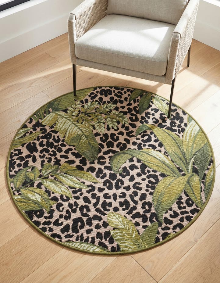 3' x 3' Easy-Clean Botanical Indoor / Outd...