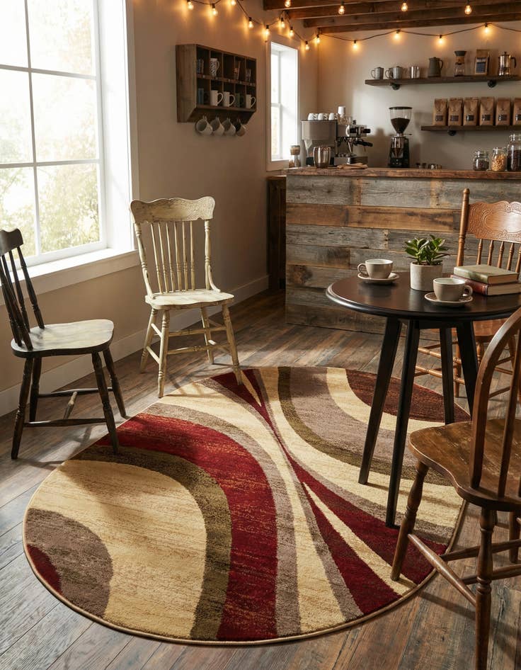Detail image of 4' x 6' Coffee Shop Oval Rug