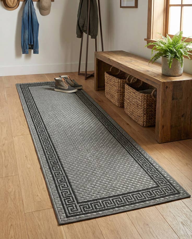 Detail image of 2' x 6' Easy-Clean Border Indoor / Outdoor Runner Rug