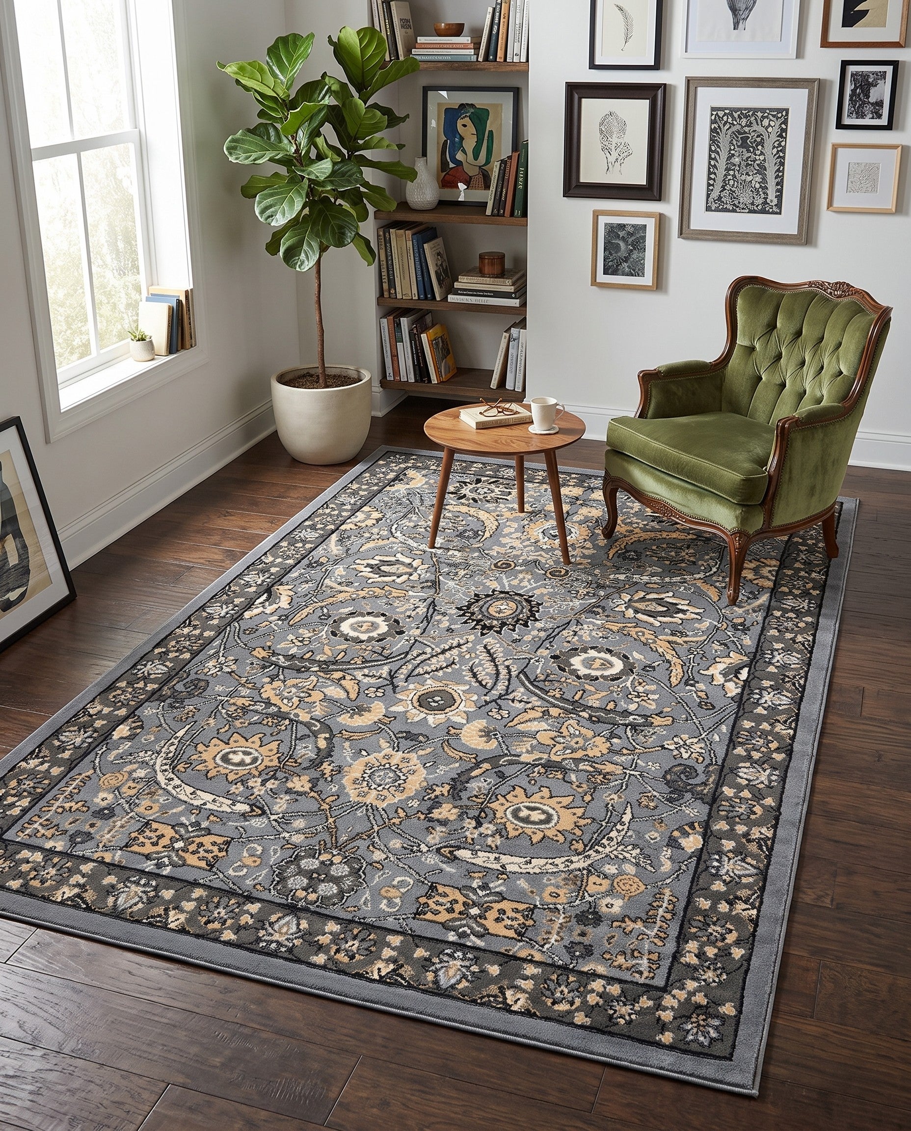 5' 3 x 8' Isfahan Design Rug