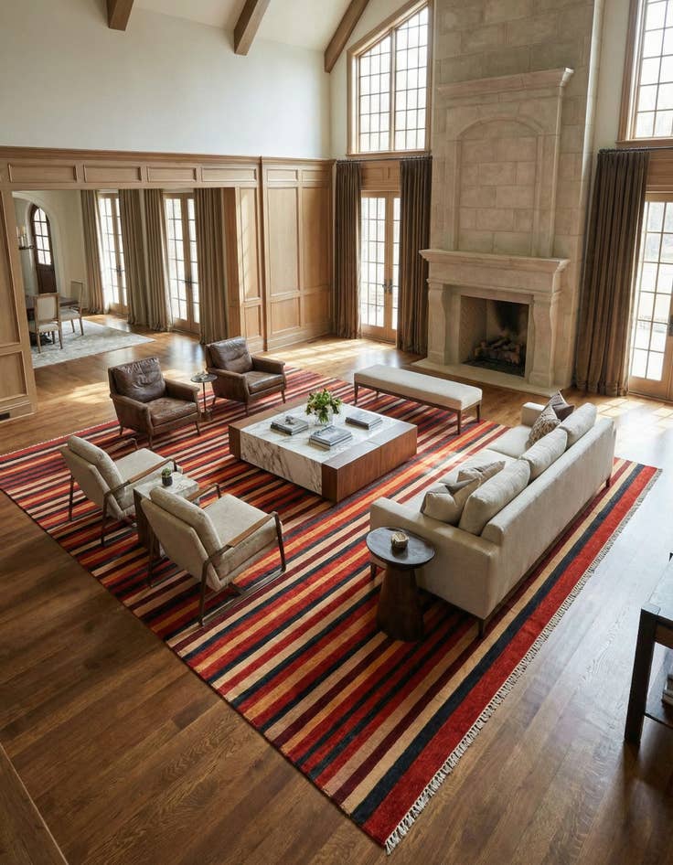 Detail image of 12' 11 x 16' 2 Hand Knotted Modern Ziegler Wool Rug