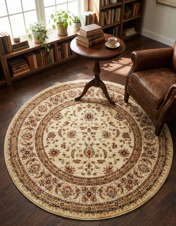 Detail image of 7' x 7' Classic Agra Round Rug