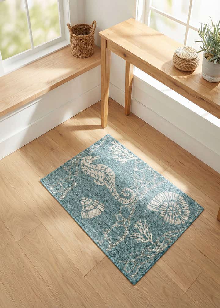 2' x 3' Easy-Clean Coastal Indoor / Outdoor Rug