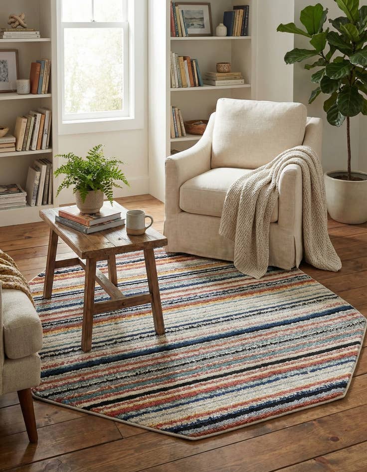 Detail image of 5' 3 x 5' 3 Tagine Octagon Rug