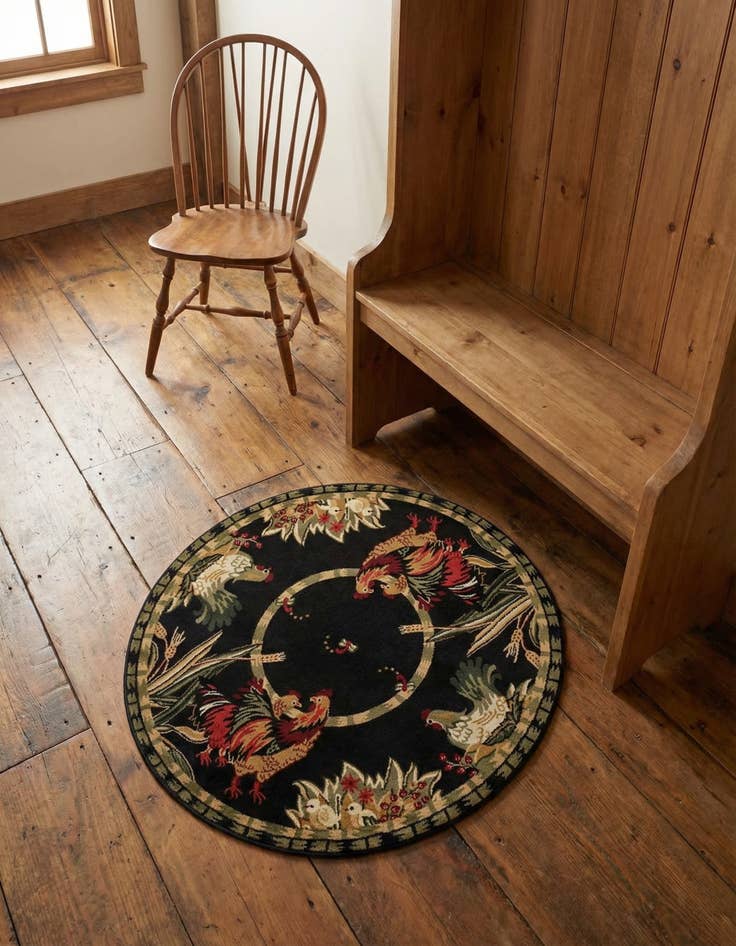 Detail image of 3' x 3' Country Round Rug