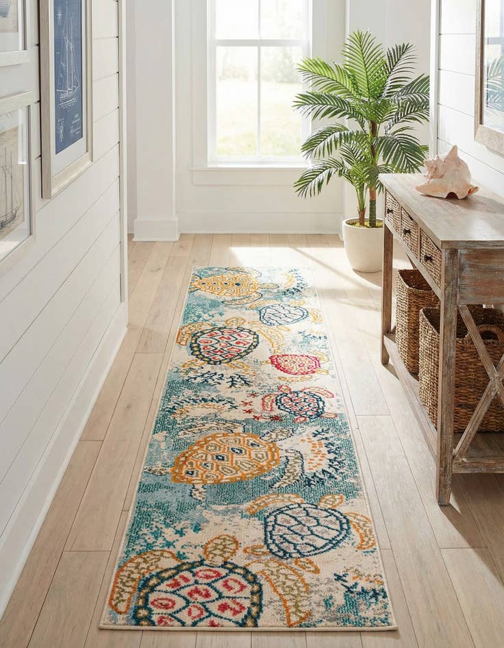 Detail image of 2' x 8' Washable Amalfi Runner Rug