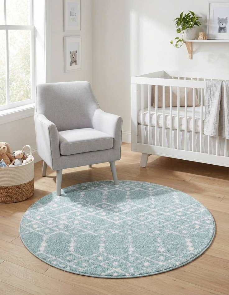 Detail image of  3' x 3' Paxon Trellis Round Rug