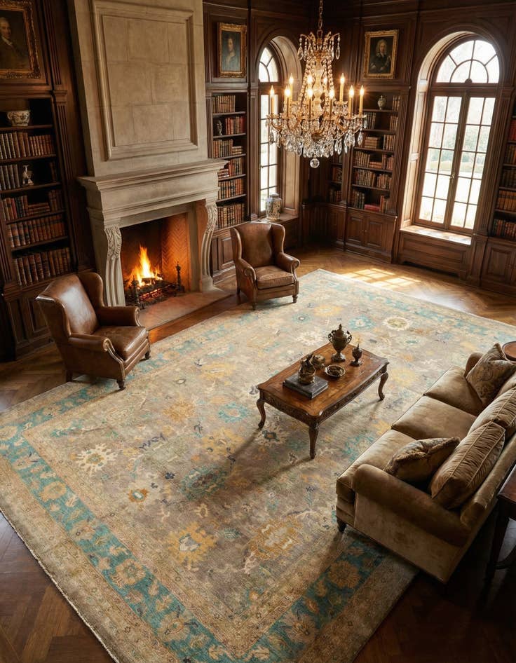 Detail image of 16' x 22' 10 Hand Knotted Peshawar Ziegler Rug