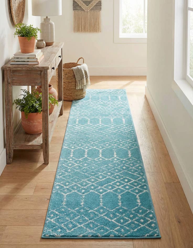 Detail image of 2' x 8' Paxon Trellis Runner Rug