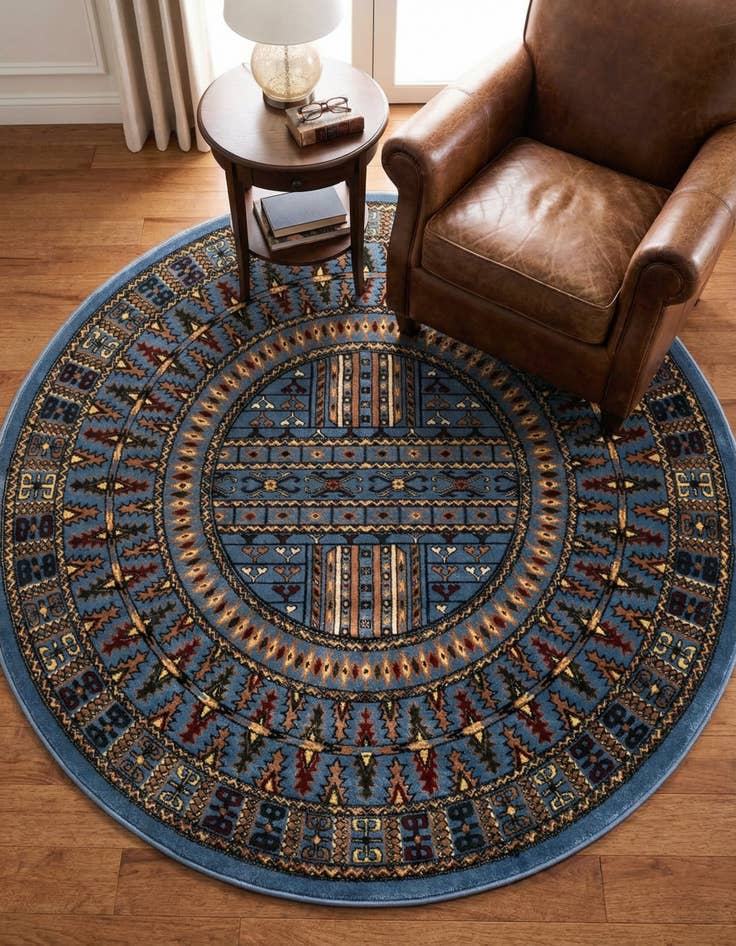 Detail image of 5' 3 x 5' 3 Bokhara Round Rug