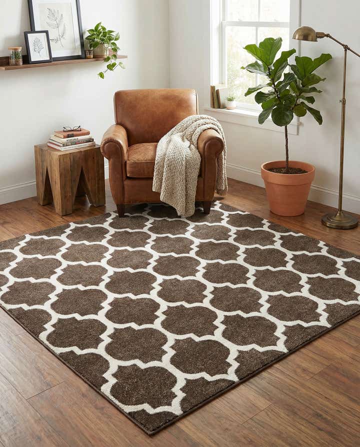 6' x 6' Lattice Square Rug