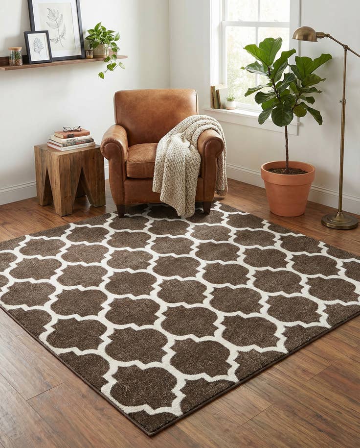 Detail image of 6' x 6' Lattice Square Rug