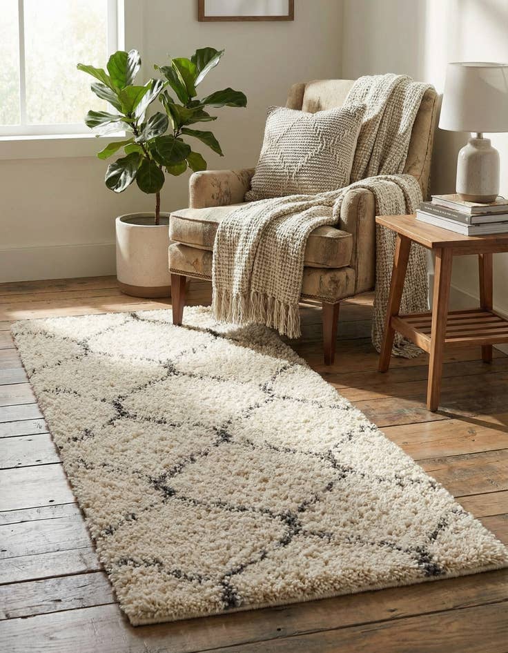 Detail image of 2' x 4' Moroccan Shag Runner Rug