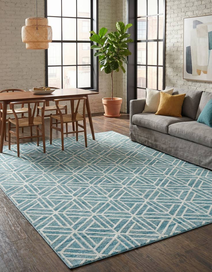 Detail image of 9' x 12' 2 Lattice Trellis Rug