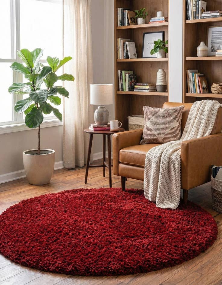 Detail image of 6' x 6' Infinity Shag Round Rug