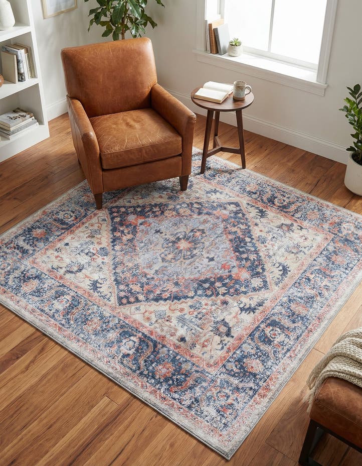 5' 3 x 5' 3 Washable Yara Square Rug