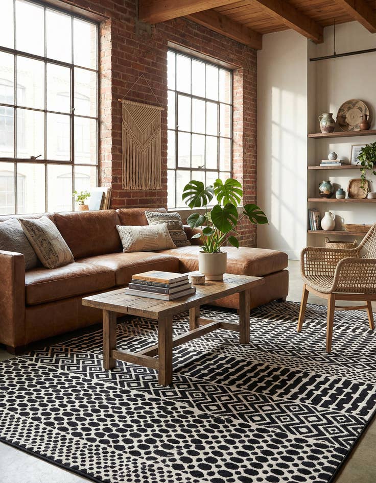 Detail image of 5' 3 x 8' Milano Rug