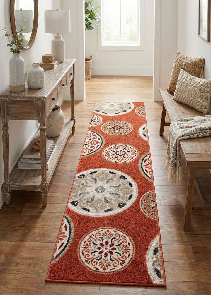 2' x 8' Easy-Clean Modern Indoor / Outdoor Runner Rug