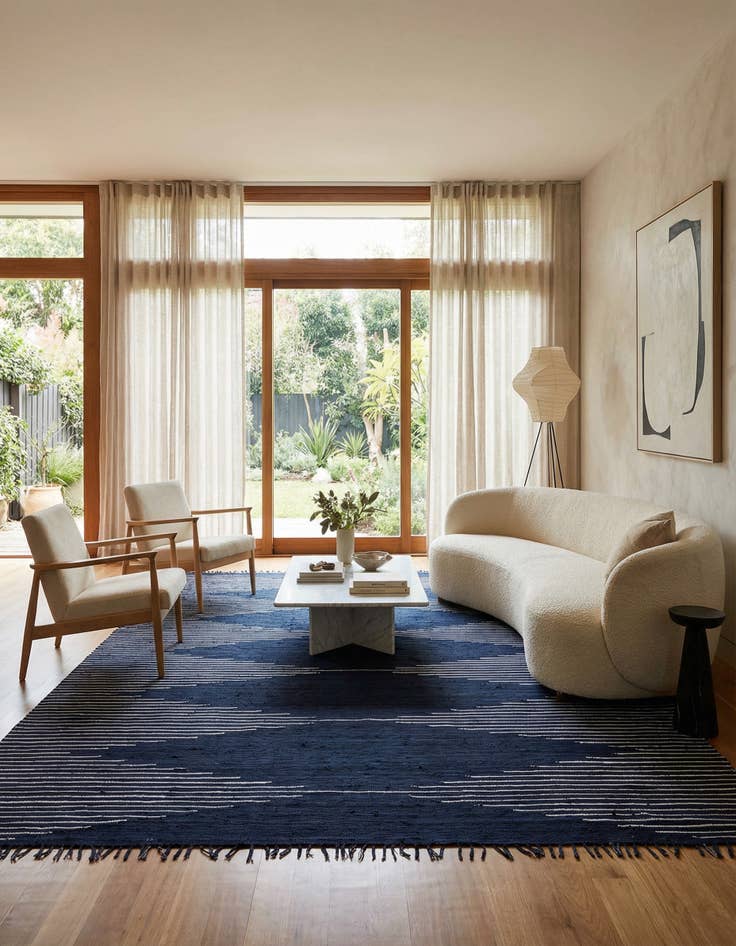 Detail image of 10' x 14' 1 Hand Woven Chindi Cotton Rug