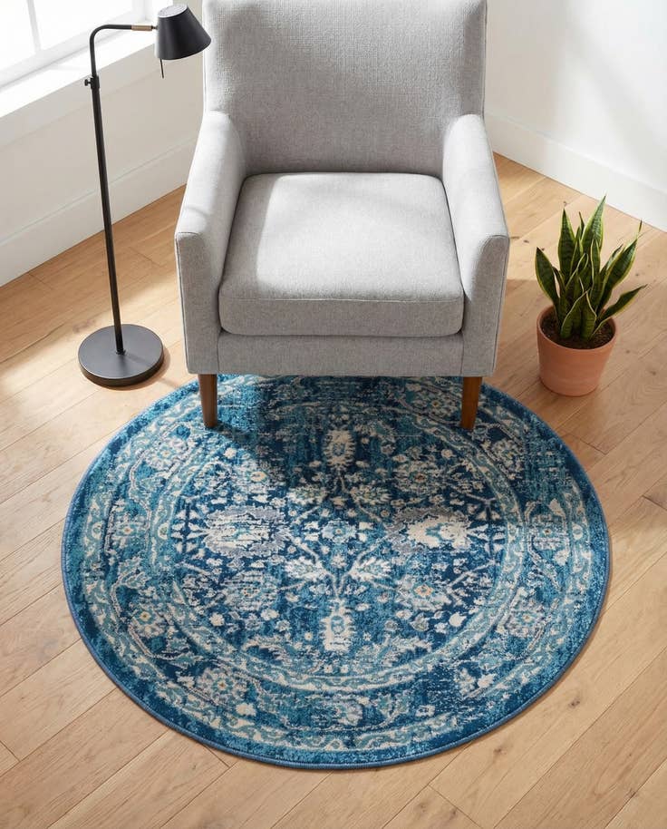Detail image of 3' 3 x 3' 3 Dahlia Round Rug