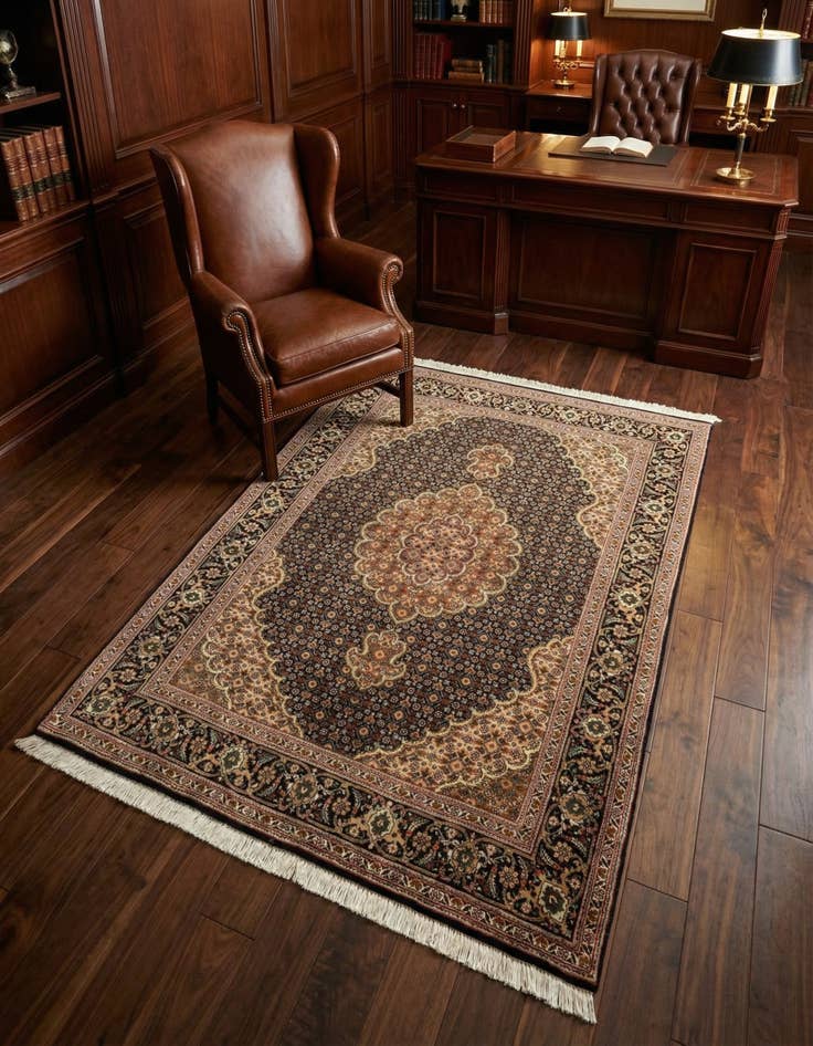 Detail image of 3' 4 x 4' 10 Tabriz Mahi Rug