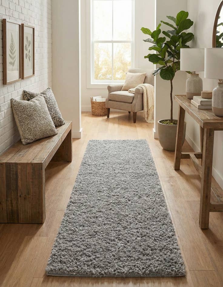 Detail image of 2' x 7' Zermatt Shag Runner Rug