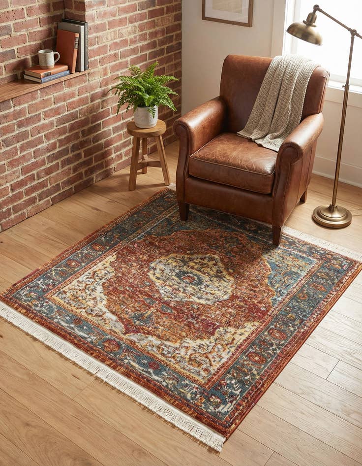 Detail image of 3' 3 x 3' 3 Santiago Square Rug