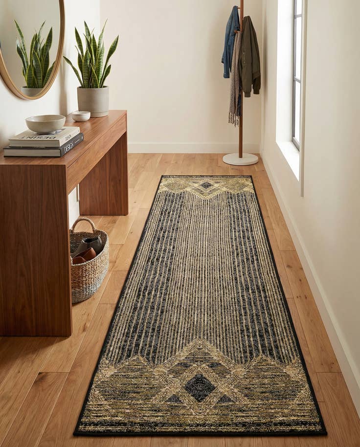 Detail image of 2' x 8' Easy-Clean Modern Indoor / Outdoor Runner Rug
