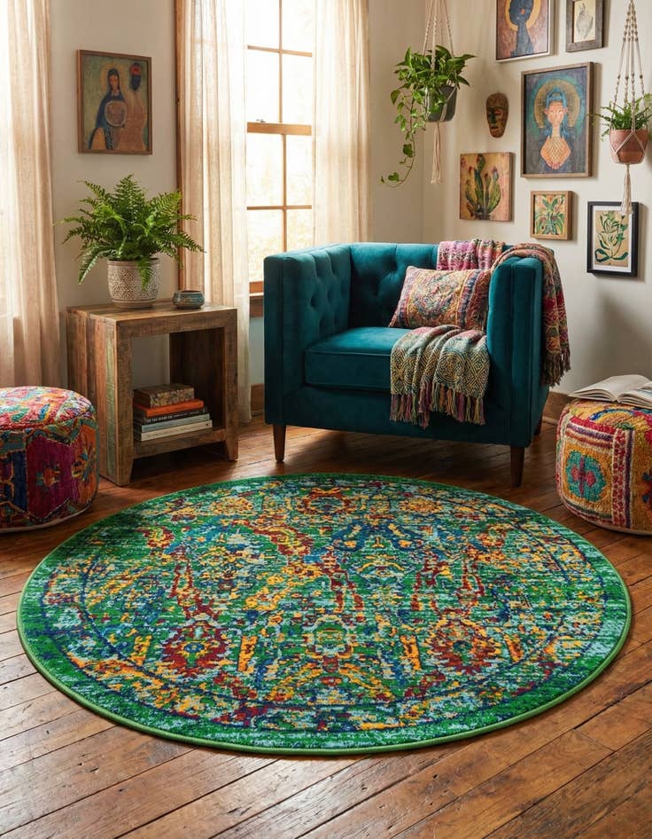 Detail image of  4' x 4' Calypso Round Rug