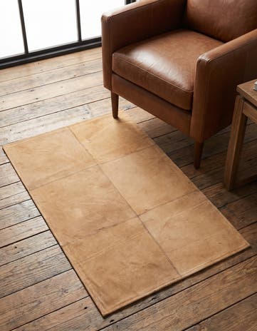 2' x 3' Cowhide Leather Rug
