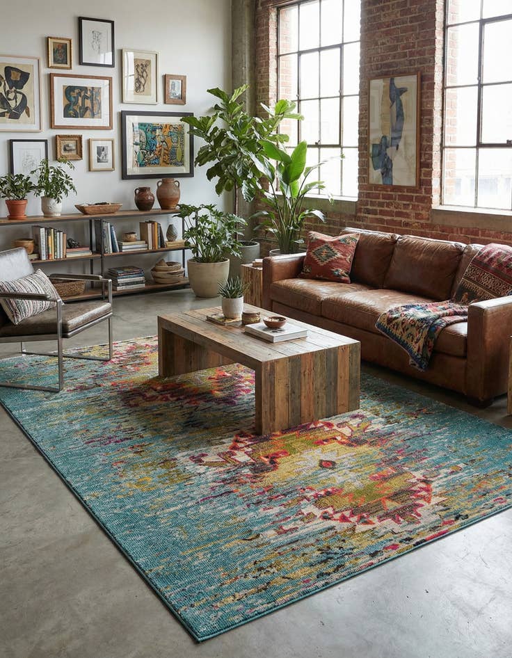 Detail image of 7' x 10' Washable Carnevale Rug