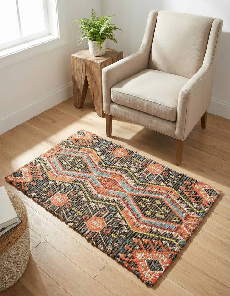 Detail image of  2' x 3' 1 Chenille Jute Rug