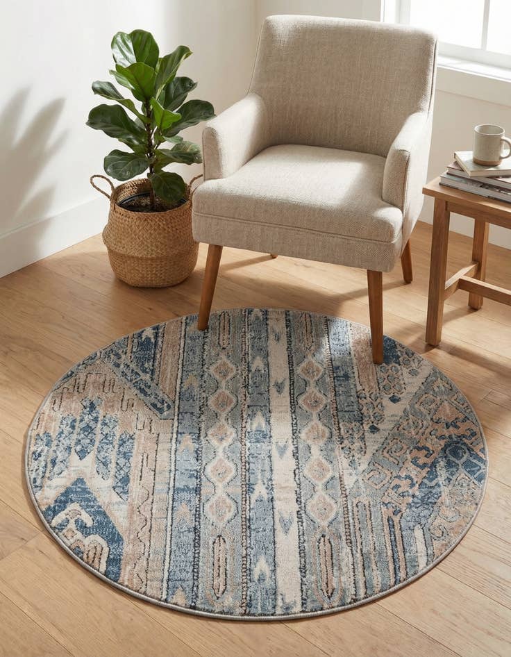 Detail image of 3' x 3' Oregon Round Rug