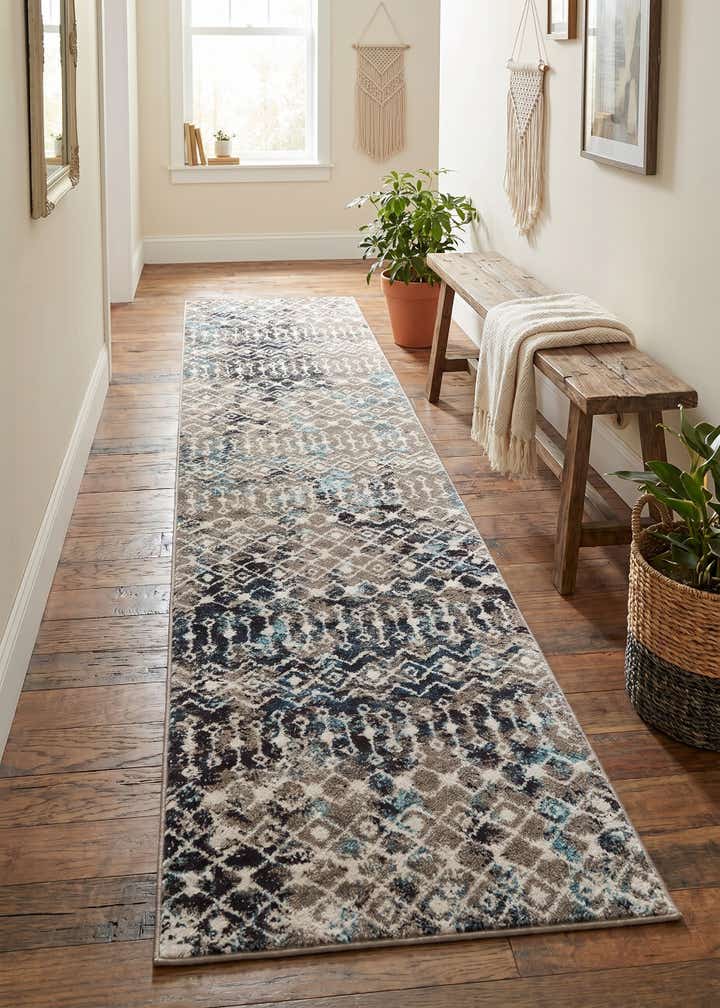 2' 7 x 12' Moroccan Trellis Runner Rug