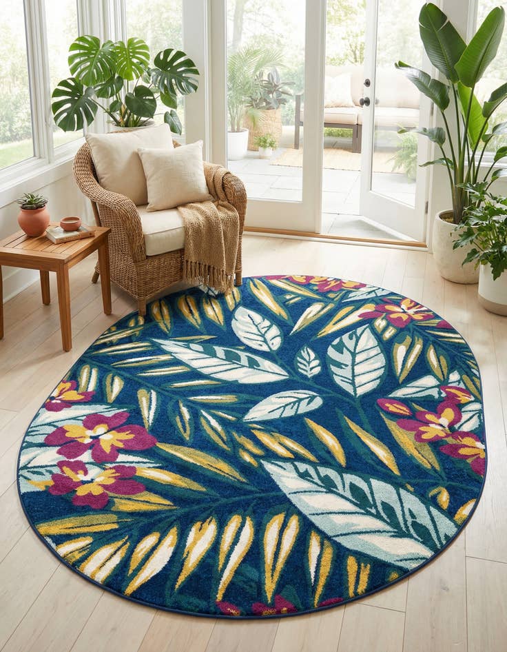 Detail image of 7' 10 x 10' Bloom Oval Rug