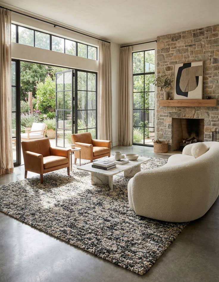 Detail image of 9' x 12' Hand Woven Haka Deluxe Shag Rug